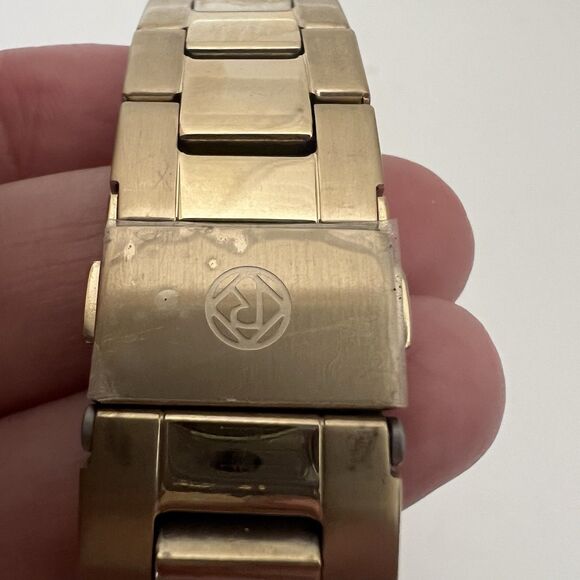 NEW Relic by Fossil Men's Watch ZR15718 Gold Tone Pearlescent Face No Battery - Picture 12 of 15